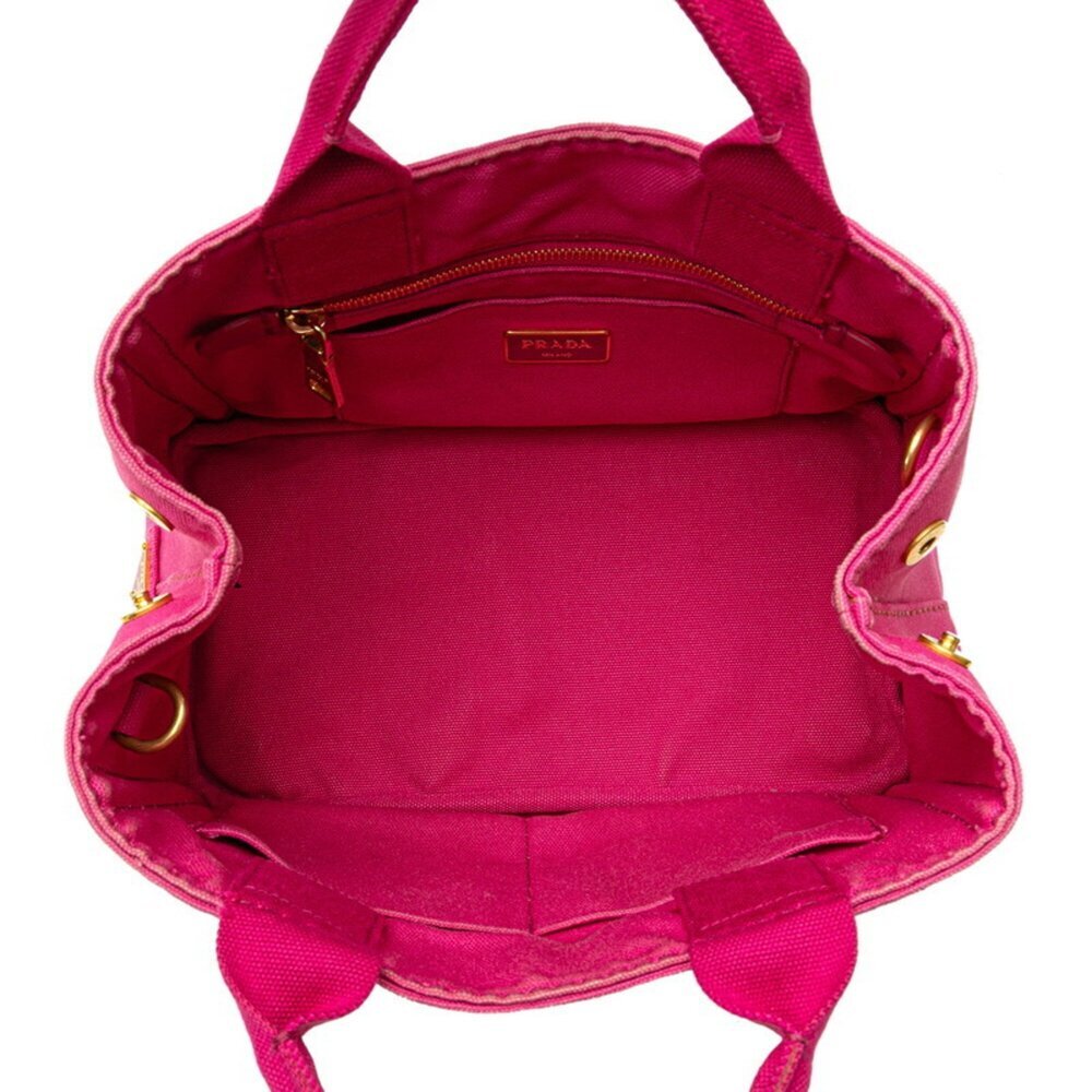 PRADA Pink Canvas Shoulder Bag - Picture 5 of 10